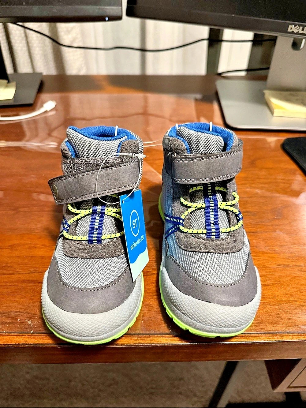 Stride Rite Made2Play Kamari Toddler Boy US 9 Gray Blue Boots NWT